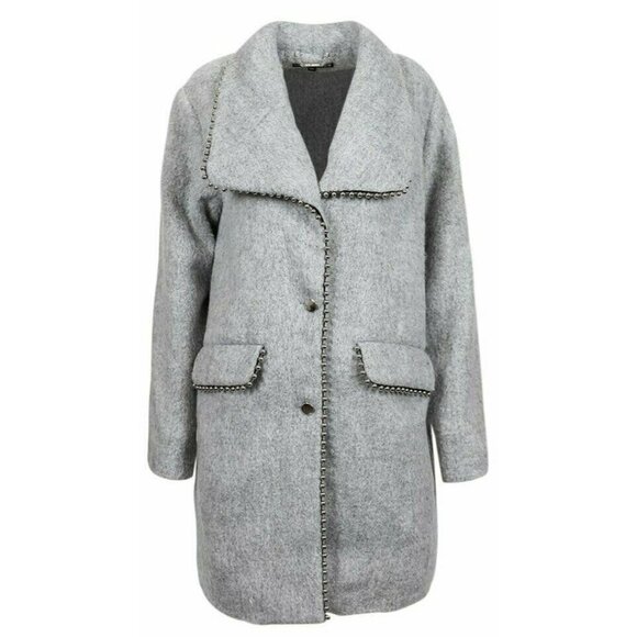 Steve Madden Womens Fall Wool Blend MIDI Coat Small Retail $200 - Picture 2 of 9